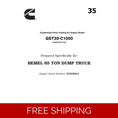 35 CUMMINS QST30-C1050 ENGINE PARTS MANUAL